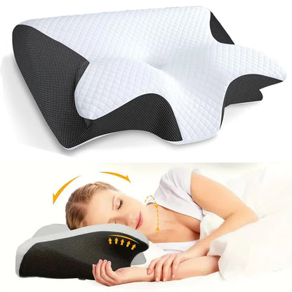 Butterfly Sleep Memory Neck Pillow Slow Rebound Comfortable Memory Foam Sleep Pillow Cervical Orthopedic Neck Massage Bed Pillow