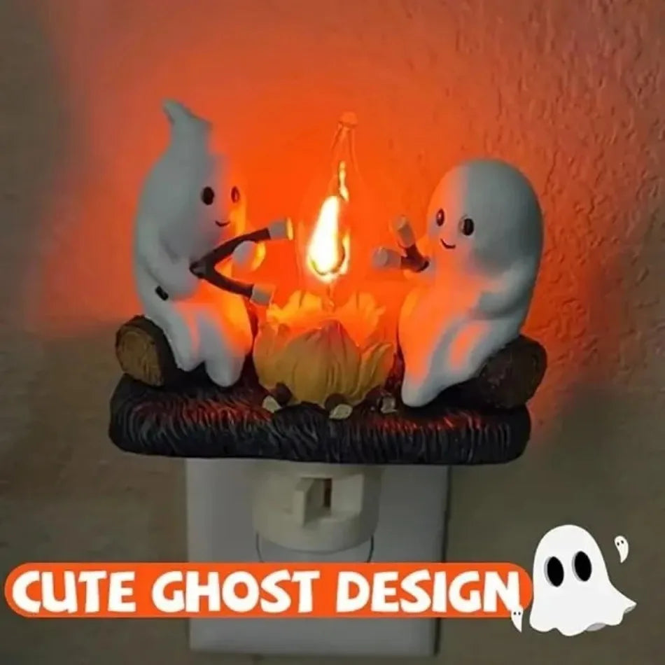 Halloween Decoration 2024 New GHOSTS ROASTING CAMPFIRES MORES Chost Design Lamp Halloween Home Decorations