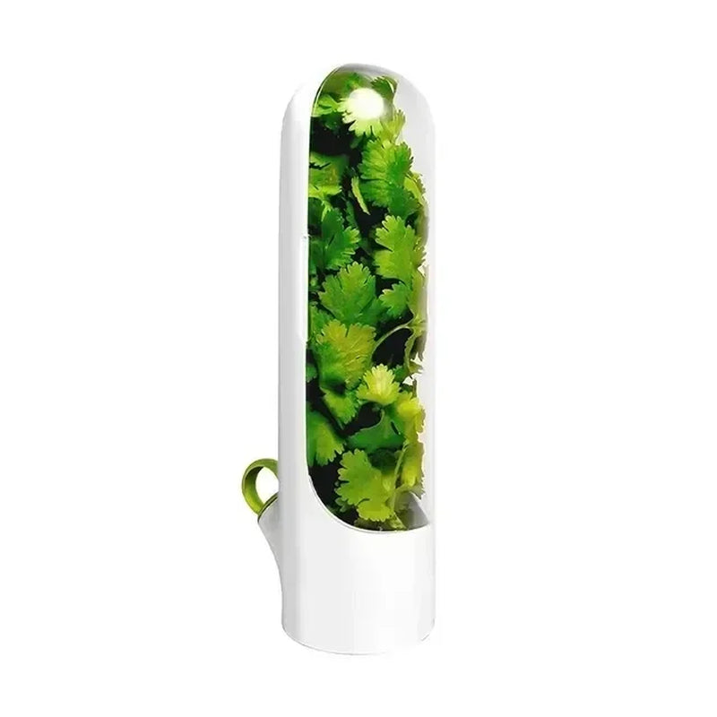 Refrigerator Herb Crisper Saver Pod Container Vegetable Preserving Bottle Keep Herb/Cilantro/Mint/Parsley/Asparagus Fresh Green