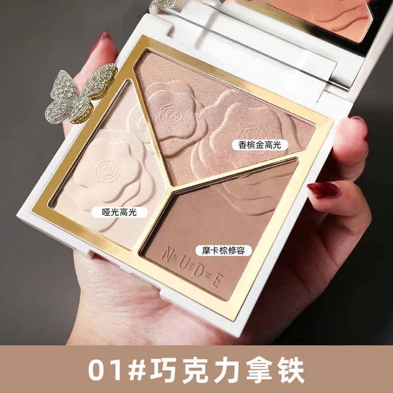 NEW 3D Bronzer Highlighter for Face Makeup Stick Cream Texture Contour Iluminador Makeup Highlighter Bronzer